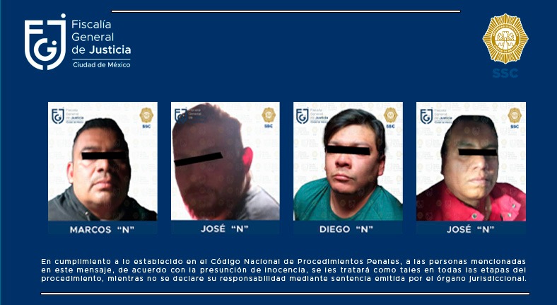 Vinculan a proceso a 4 detenidos en Iztacalco por portación de armas