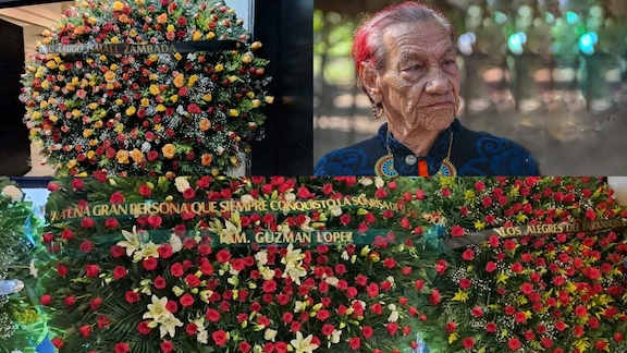 El “Mayo” Zambada y familia de el “Chapo” mandan flores a funeral de “La Gilbertona”