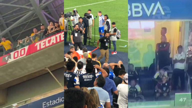Nahuel Guzmán con láser y agresiones a rivales en el clásico Tigres vs Rayados (Video)