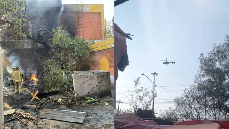 Así volaba el helicóptero que cayó en Coyoacán (Video)
