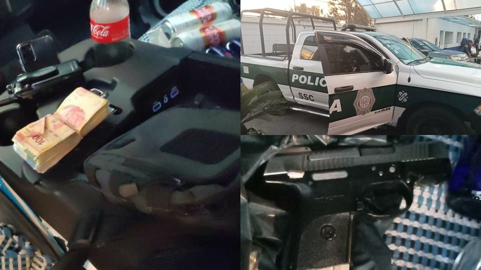 Tras operativo sorprenden a Jefe de Sector de Policía CDMX con arma no oficial y 50 mil pesos en efectivo