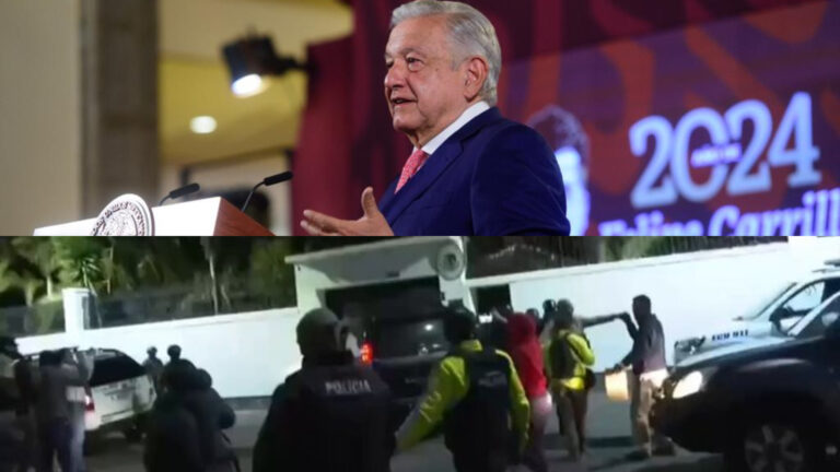 Ecuador asaltó embajada "porque siente que tiene respaldo de potencias", acusa AMLO