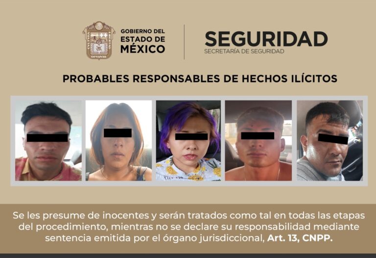 Detuvieron a 5 relacionados con un homicidio cometido en Ixtapaluca