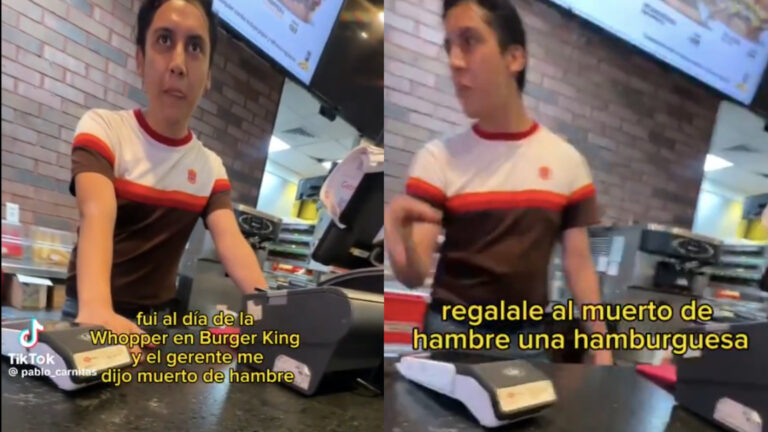Gerente de Burger King llama “muerto de hambre” a cliente