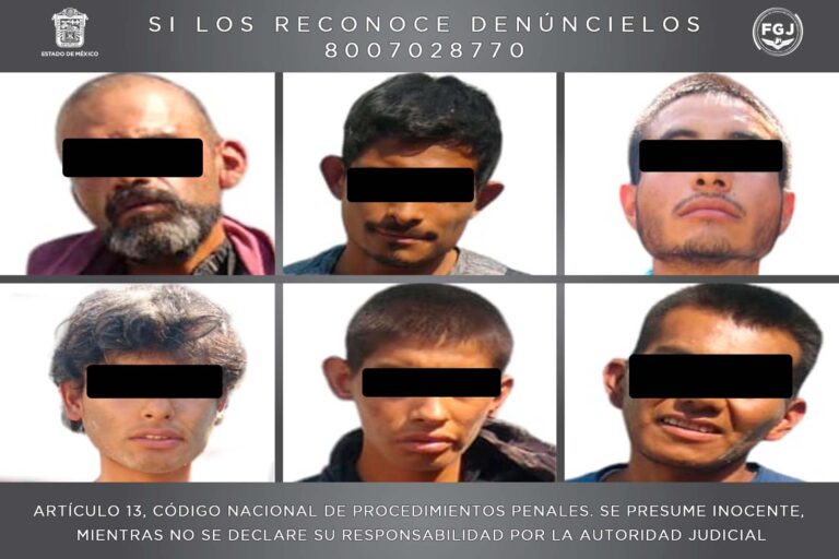 Agentes y Policías del Estado de México rescataron a una persona secuestrada; aprehenden a 6